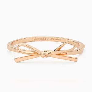 Kate Spade New York Skinny Mini Bow Bangle Bracelet Rose Gold NWT